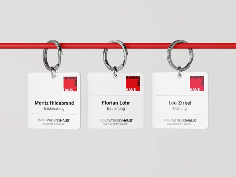 Personalisierte Namensanhänger für Unternehmen und Veranstaltungen.