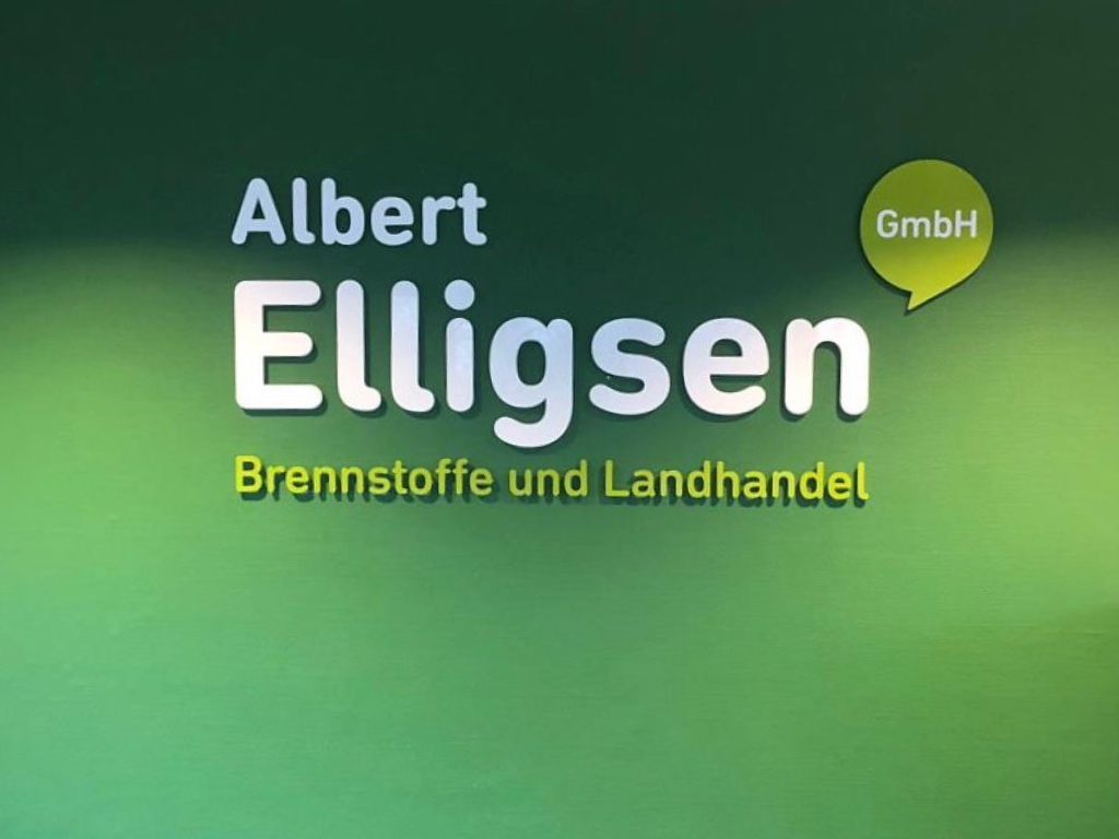 Innenlogo mit ausgestanzten Buchstaben für ELLI Oil.